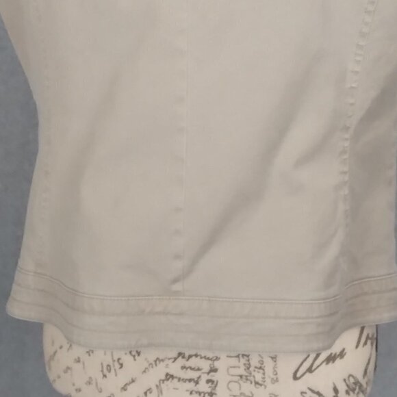 Chico’s | Cotton Khaki Vest Open Front | Size L (12) - Picture 6 of 8